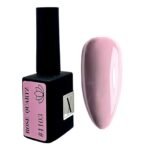 Lakier hybrydowy różowy Rose Quartz #1103 kolor na tipsie próbka