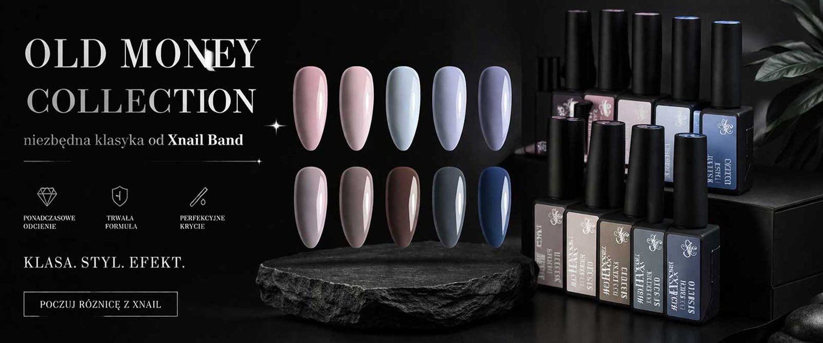 Kolekcja Old Money XNail – eleganckie lakiery hybrydowe w klasycznych odcieniach nude i granatu