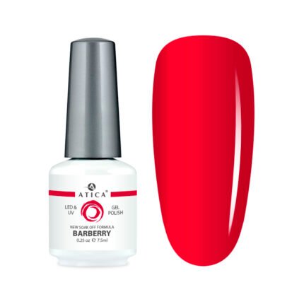 Lakier hybrydowy Atica Barberry 8 ml – bordowy kolor do manicure hybrydowego