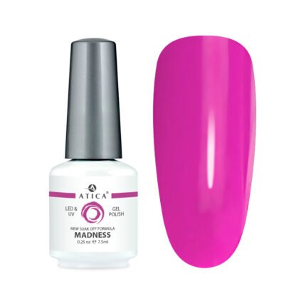 Lakier hybrydowy Atica Madness 8 ml – intensywny kolor do manicure hybrydowego